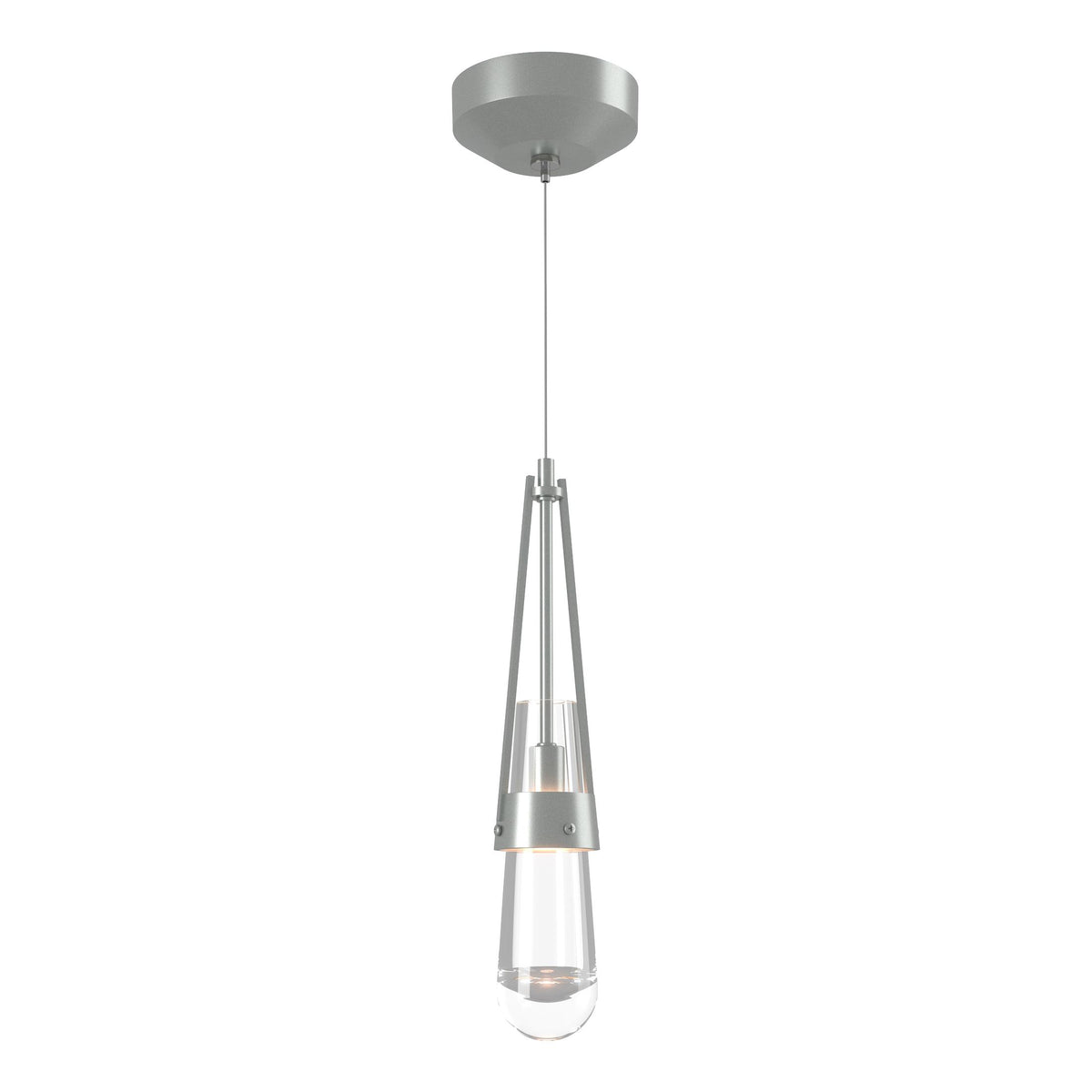 Hubbardton Forge 2013 Vintage Platinum Clear Glass (ZM) Standard Link Clear Glass Low Voltage Mini Pendant
