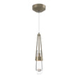 Hubbardton Forge 2013 Soft Gold Clear Glass (ZM) Standard Link Clear Glass Low Voltage Mini Pendant