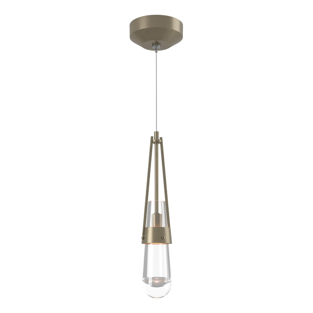 Hubbardton Forge 2013 Soft Gold Clear Glass (ZM) Standard Link Clear Glass Low Voltage Mini Pendant