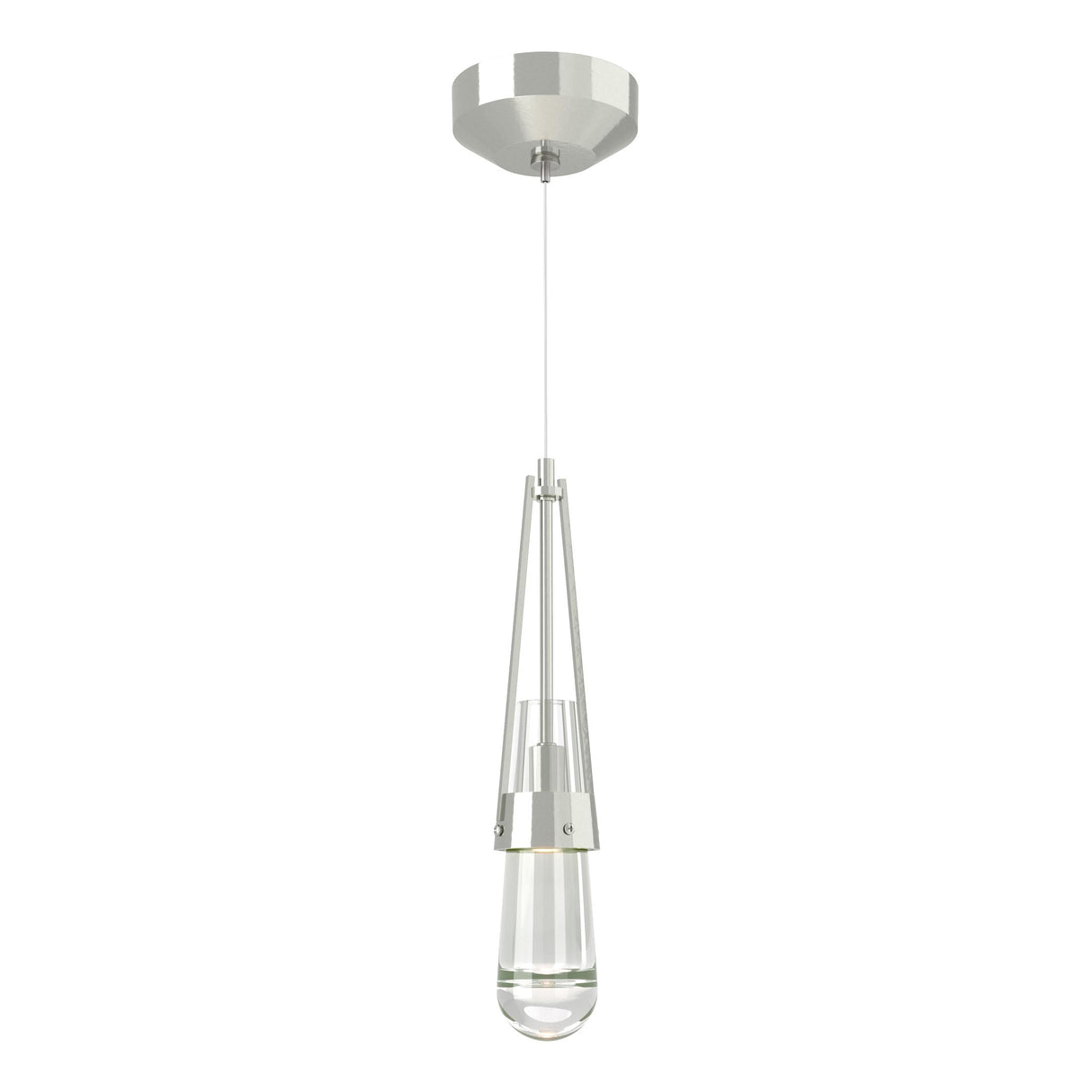 Hubbardton Forge 2013 Sterling Clear Glass (ZM) Standard Link Clear Glass Low Voltage Mini Pendant