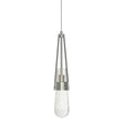 Hubbardton Forge 2022 Sterling Clear Bubble Glass (YG) Standard Link Blown Glass Low Voltage Mini Pendant