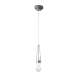 Hubbardton Forge 2022 Sterling Clear Bubble Glass (YG) Standard Link Blown Glass Low Voltage Mini Pendant