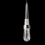 Hubbardton Forge 2022 Sterling Clear Bubble Glass (YG) Standard Link Blown Glass Low Voltage Mini Pendant