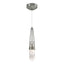 Hubbardton Forge 2022 Sterling Clear Glass with White Threading (YJ) Standard Link Blown Glass Low Voltage Mini Pendant