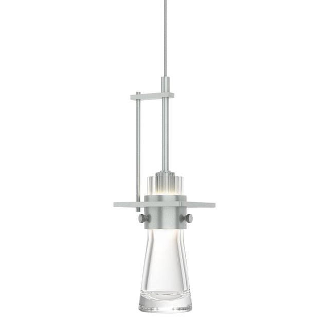 Hubbardton Forge 2013 Vintage Platinum Clear Glass (ZM) Standard Erlenmeyer Large Low Voltage Mini Pendant