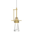 Hubbardton Forge 2013 Modern Brass Clear Glass (ZM) Standard Erlenmeyer Large Low Voltage Mini Pendant
