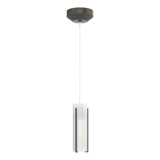 Hubbardton Forge 2022 Dark Smoke Opal Glass (GG) Standard Exos Glass Low Voltage Mini Pendant