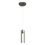 Hubbardton Forge 2022 Dark Smoke Clear Glass (ZM) Standard Exos Glass Low Voltage Mini Pendant