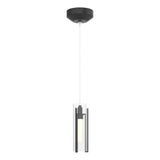 Hubbardton Forge 2022 Black Clear Glass (ZM) Standard Exos Glass Low Voltage Mini Pendant