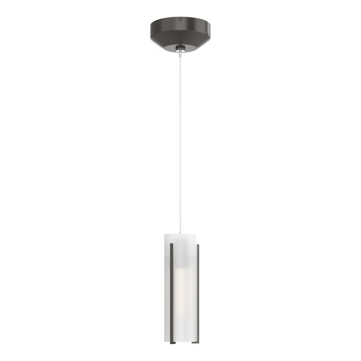 Hubbardton Forge 2022 Oil Rubbed Bronze Opal Glass (GG) Standard Exos Glass Low Voltage Mini Pendant