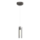 Hubbardton Forge 2022 Oil Rubbed Bronze Clear Glass (ZM) Standard Exos Glass Low Voltage Mini Pendant
