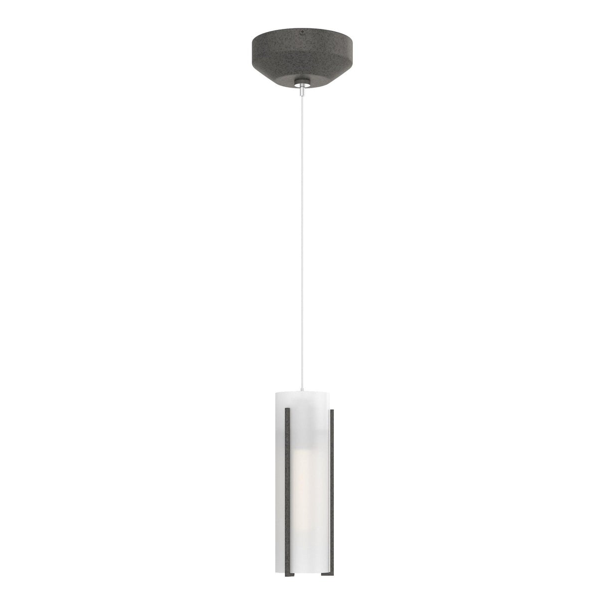 Hubbardton Forge 2022 Natural Iron Opal Glass (GG) Standard Exos Glass Low Voltage Mini Pendant