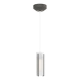 Hubbardton Forge 2022 Natural Iron Opal Glass (GG) Standard Exos Glass Low Voltage Mini Pendant