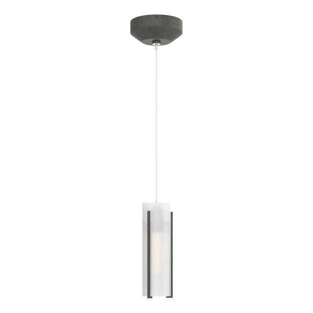 Hubbardton Forge 2022 Natural Iron Opal Glass (GG) Standard Exos Glass Low Voltage Mini Pendant