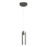 Hubbardton Forge 2022 Natural Iron Clear Glass (ZM) Standard Exos Glass Low Voltage Mini Pendant