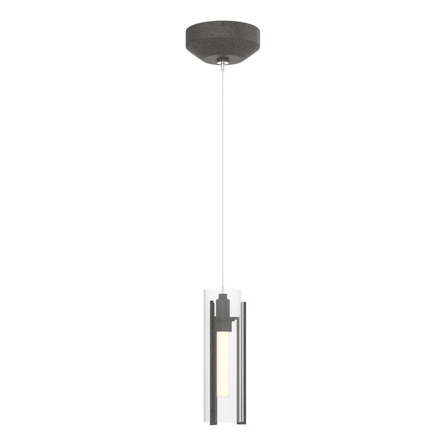 Hubbardton Forge 2022 Natural Iron Clear Glass (ZM) Standard Exos Glass Low Voltage Mini Pendant