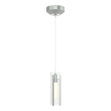 Hubbardton Forge 2022 Vintage Platinum Clear Glass (ZM) Standard Exos Glass Low Voltage Mini Pendant