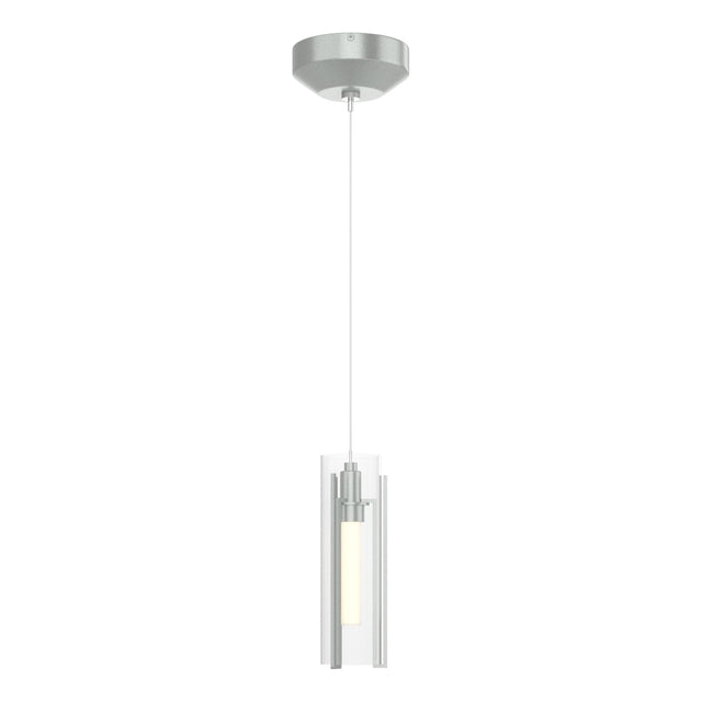 Hubbardton Forge 2022 Vintage Platinum Clear Glass (ZM) Standard Exos Glass Low Voltage Mini Pendant