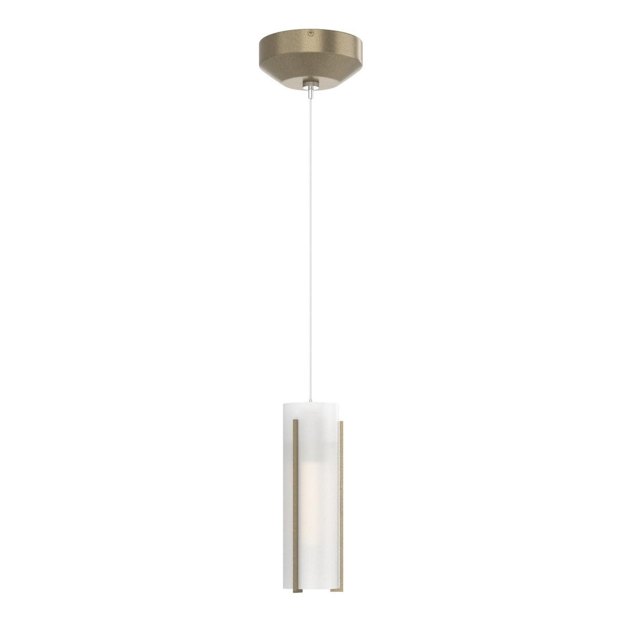Hubbardton Forge 2022 Soft Gold Opal Glass (GG) Standard Exos Glass Low Voltage Mini Pendant
