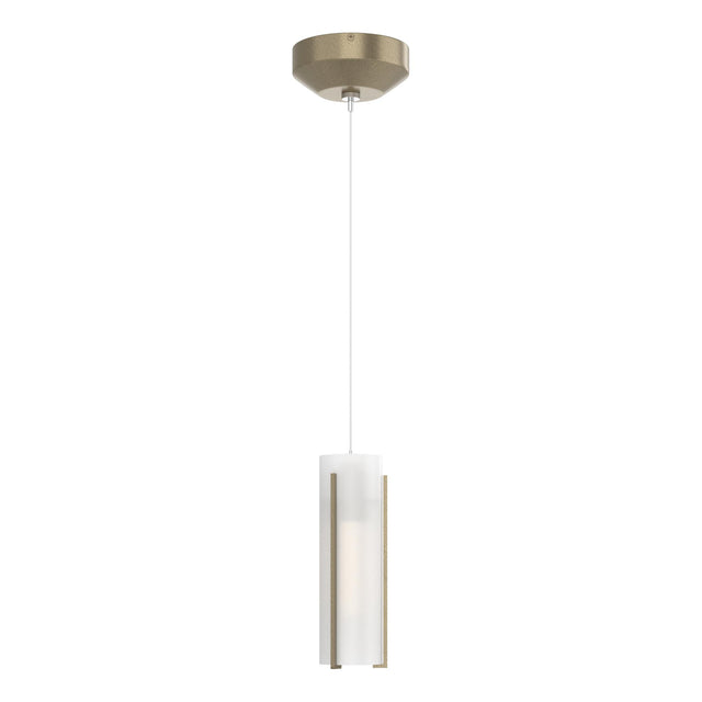 Hubbardton Forge 2022 Soft Gold Opal Glass (GG) Standard Exos Glass Low Voltage Mini Pendant