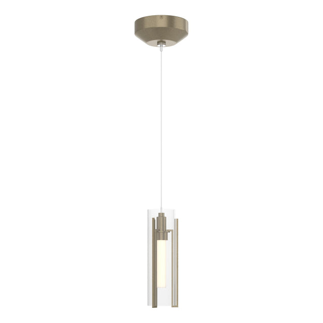 Hubbardton Forge 2022 Soft Gold Clear Glass (ZM) Standard Exos Glass Low Voltage Mini Pendant