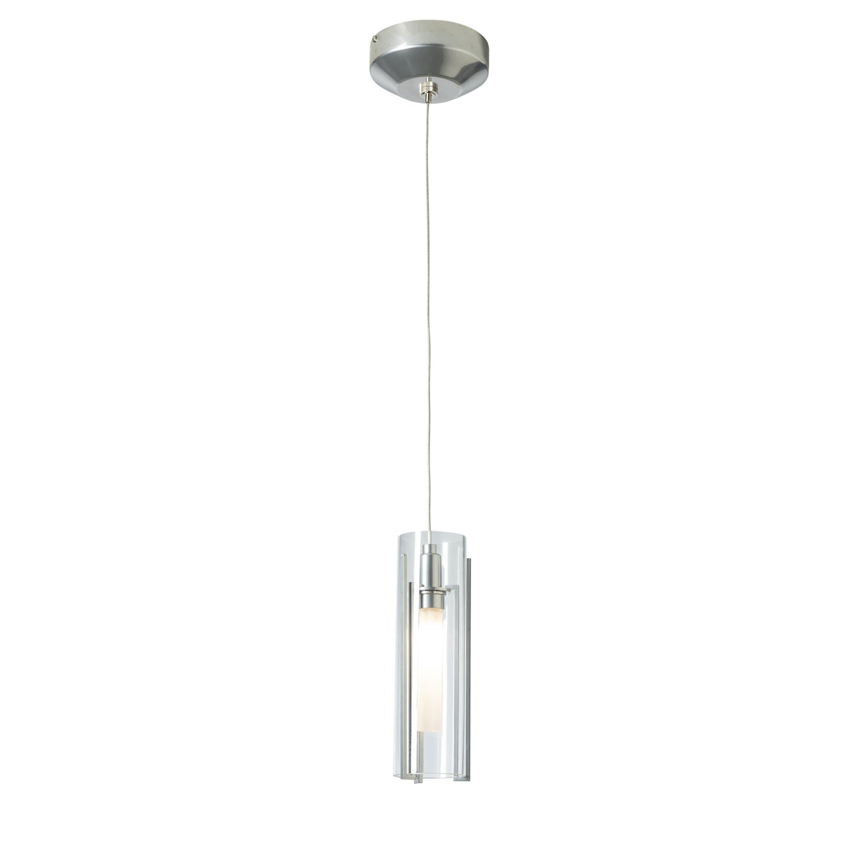 Hubbardton Forge 2022 Sterling Clear Glass (ZM) Standard Exos Glass Low Voltage Mini Pendant