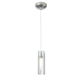 Hubbardton Forge 2022 Sterling Clear Glass (ZM) Standard Exos Glass Low Voltage Mini Pendant
