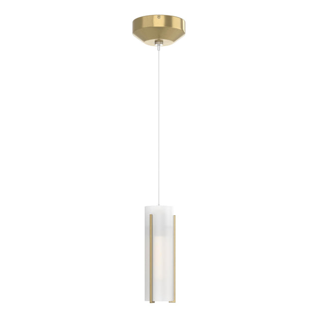 Hubbardton Forge 2022 Modern Brass Opal Glass (GG) Standard Exos Glass Low Voltage Mini Pendant