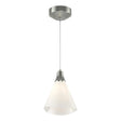 Hubbardton Forge 2022 Sterling Spun Frost (SH) Standard Mobius Low Voltage Mini Pendant