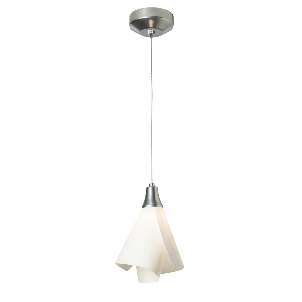 Hubbardton Forge 2022 Sterling Spun Frost (SH) Standard Mobius Low Voltage Mini Pendant