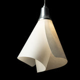 Hubbardton Forge 2022 Sterling Spun Frost (SH) Standard Mobius Low Voltage Mini Pendant