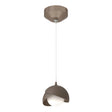 Hubbardton Forge 2022 Bronze Bronze Opal Glass (GG) Standard Brooklyn Double Shade Low Voltage Mini Pendant