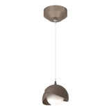 Hubbardton Forge 2022 Bronze Bronze Opal Glass (GG) Standard Brooklyn Double Shade Low Voltage Mini Pendant