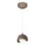 Hubbardton Forge 2022 Bronze Bronze Opal Glass (GG) Standard Brooklyn Double Shade Low Voltage Mini Pendant