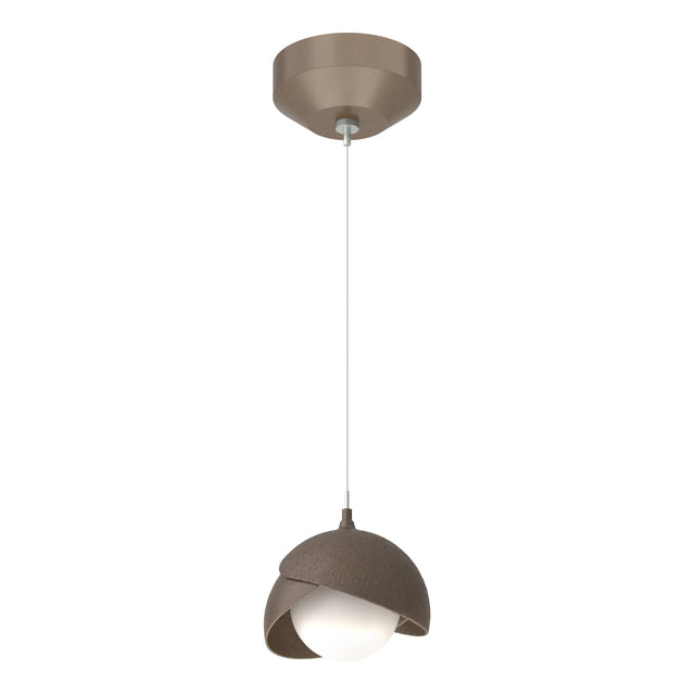 Hubbardton Forge 2022 Bronze Bronze Opal Glass (GG) Standard Brooklyn Double Shade Low Voltage Mini Pendant