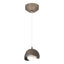 Hubbardton Forge 2022 Bronze Oil Rubbed Bronze Opal Glass (GG) Standard Brooklyn Double Shade Low Voltage Mini Pendant