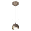 Hubbardton Forge 2022 Bronze Soft Gold Opal Glass (GG) Standard Brooklyn Double Shade Low Voltage Mini Pendant