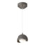 Hubbardton Forge 2022 Dark Smoke Dark Smoke Opal Glass (GG) Standard Brooklyn Double Shade Low Voltage Mini Pendant