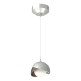 Hubbardton Forge 2022 Vintage Platinum Bronze Opal Glass (GG) Standard Brooklyn Double Shade Low Voltage Mini Pendant
