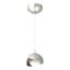 Hubbardton Forge 2022 Vintage Platinum Bronze Opal Glass (GG) Standard Brooklyn Double Shade Low Voltage Mini Pendant