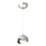 Hubbardton Forge 2022 Vintage Platinum Black Opal Glass (GG) Standard Brooklyn Double Shade Low Voltage Mini Pendant