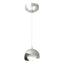 Hubbardton Forge 2022 Vintage Platinum Black Opal Glass (GG) Standard Brooklyn Double Shade Low Voltage Mini Pendant