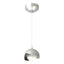 Hubbardton Forge 2022 Vintage Platinum Oil Rubbed Bronze Opal Glass (GG) Standard Brooklyn Double Shade Low Voltage Mini Pendant