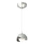Hubbardton Forge 2022 Vintage Platinum Natural Iron Opal Glass (GG) Standard Brooklyn Double Shade Low Voltage Mini Pendant