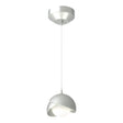 Hubbardton Forge 2022 Vintage Platinum Vintage Platinum Opal Glass (GG) Standard Brooklyn Double Shade Low Voltage Mini Pendant