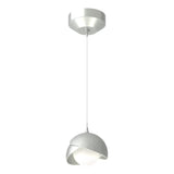 Hubbardton Forge 2022 Vintage Platinum Vintage Platinum Opal Glass (GG) Standard Brooklyn Double Shade Low Voltage Mini Pendant