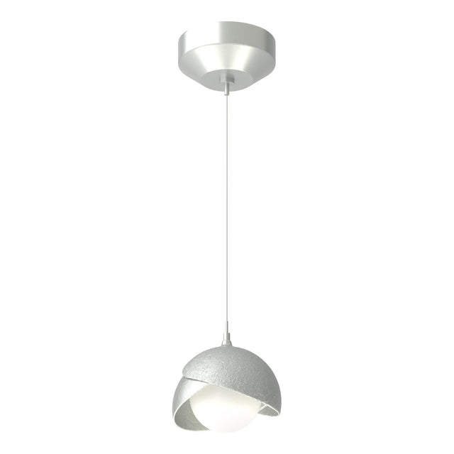 Hubbardton Forge 2022 Vintage Platinum Vintage Platinum Opal Glass (GG) Standard Brooklyn Double Shade Low Voltage Mini Pendant