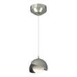 Hubbardton Forge 2022 Sterling Oil Rubbed Bronze Opal Glass (GG) Standard Brooklyn Double Shade Low Voltage Mini Pendant