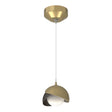 Hubbardton Forge 2022 Modern Brass Oil Rubbed Bronze Opal Glass (GG) Standard Brooklyn Double Shade Low Voltage Mini Pendant