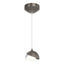 Hubbardton Forge 2022 Dark Smoke White Opal Glass (GG) Standard Brooklyn Double Shade Low Voltage Mini Pendant